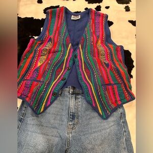 Multicolor Bohemian Knit Vest